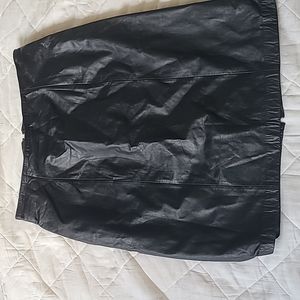 Vintage Genuine Leather Skirt